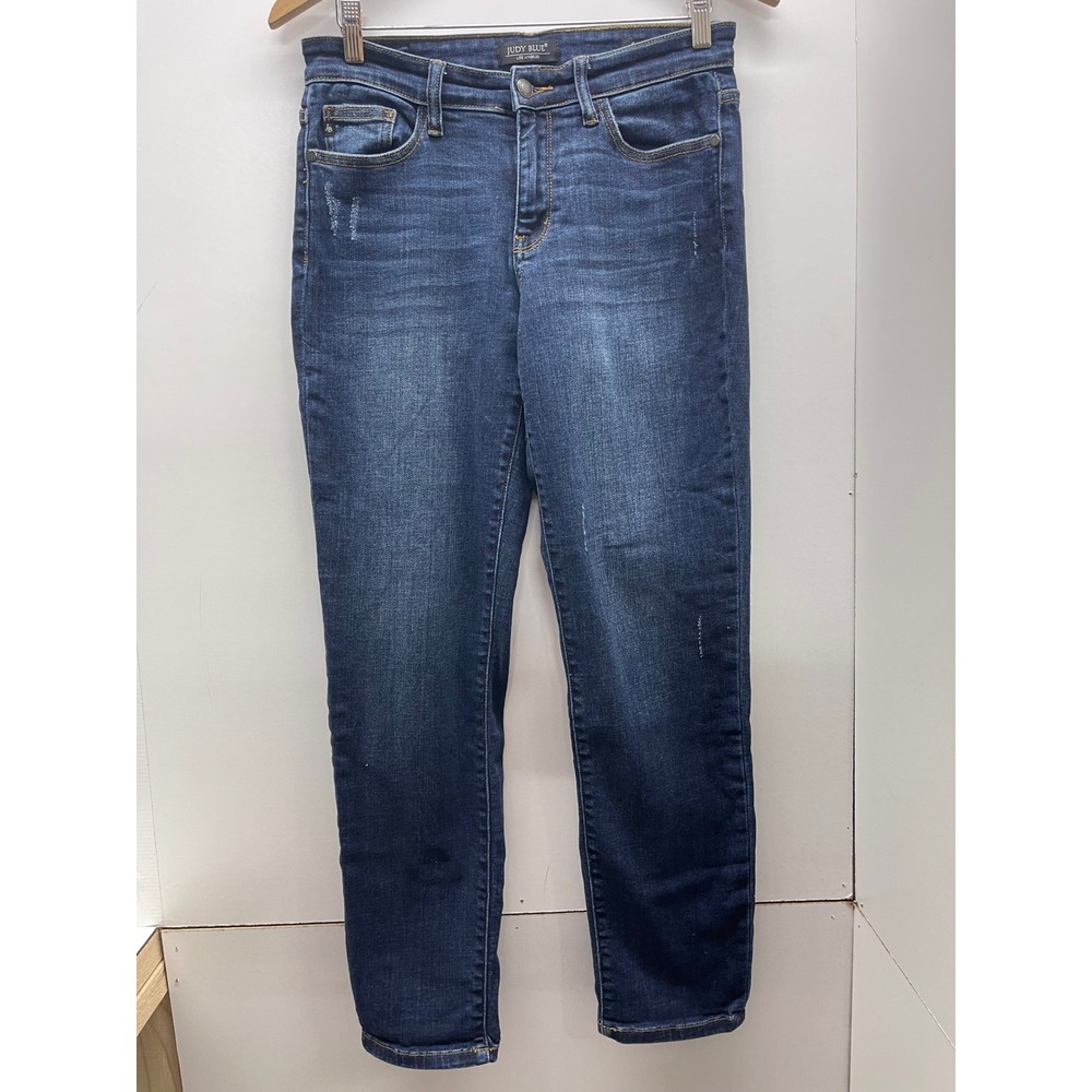 Judy Blue Slim Fit Dark Wash Distressed Denim Jeans Size 7/28 0735001